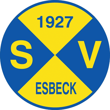 Rundes Vereinslogo in Blau und Gelb mit den Buchstaben S, V und dem Jahr 1927, alles in einem diagonalen Muster angeordnet.